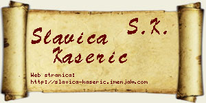 Slavica Kašerić vizit kartica